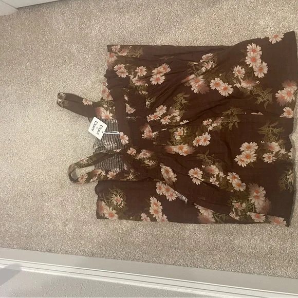 DAVI & DANI Floral Print Brown Jumpsuit - Picture 6 of 9